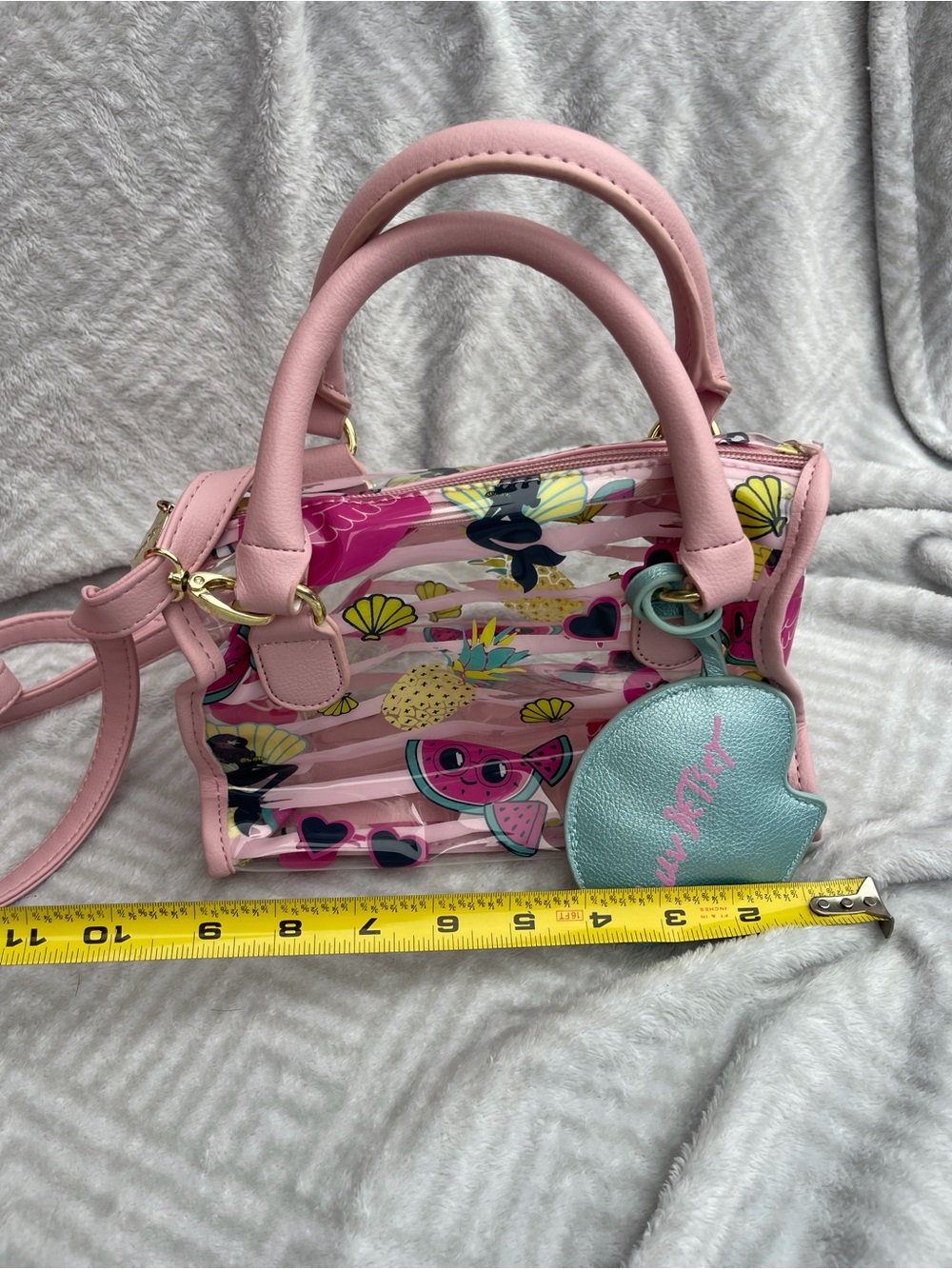 Luv Betsey by Betsey Johnson tropical clear satchel